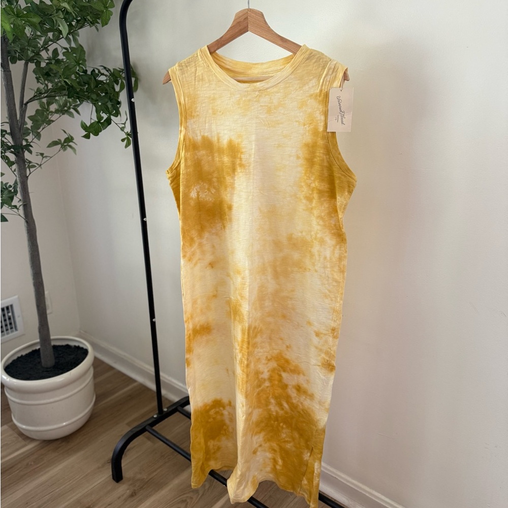 Universal Thread Yellow Tie-Dye Midi Dress